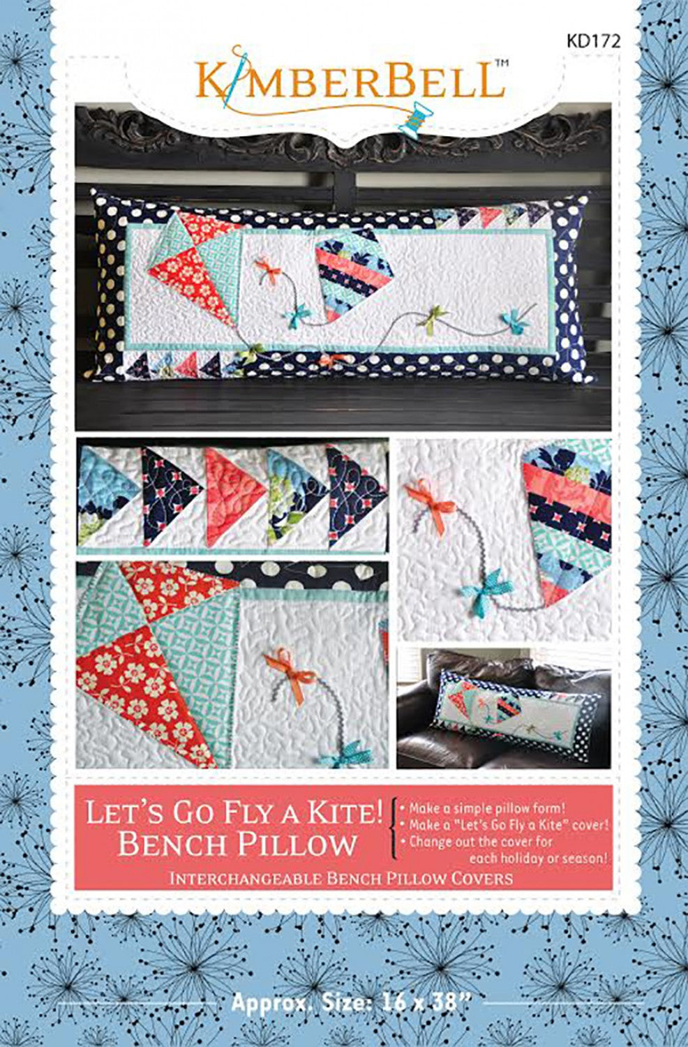 Let's Go Fly A Kite! Bench Pillow